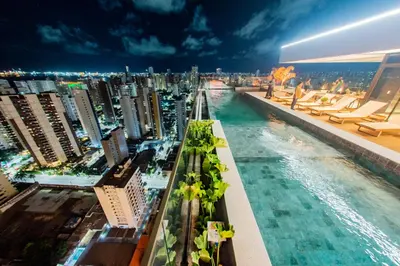 A piscina em ou perto de Studio Beira-mar, rooftop com piscina e jacuzzi