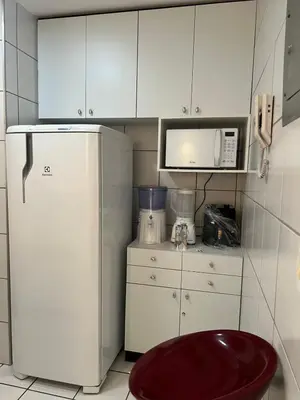 A cozinha ou kitchenette de Flat aconchegante na Beira Mar