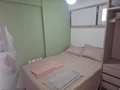 Uma cama ou camas num quarto em Beach Village 705 - Praia do Futuro - Vista Mar