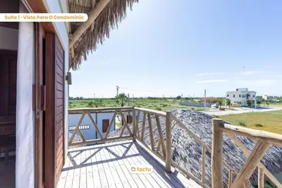Uma varanda ou terraço em Vila Carnaúba no condomínio Praia Canoé Fortim