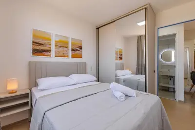 Uma cama ou camas num quarto em Mirante #1205 - Espaço e conforto por Carpediem