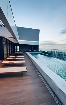 A piscina em ou perto de Studio a 500 m da Av Beira Mar BC Meireles