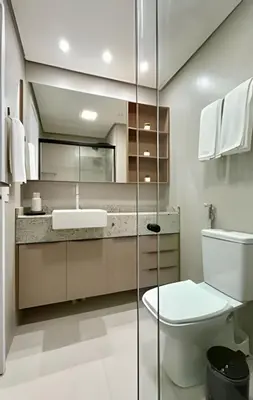 Uma casa de banho em Studio a 500 m da Av Beira Mar BC Meireles