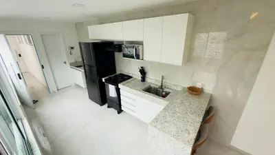 A cozinha ou kitchenette de Apartamento praia de Iracema