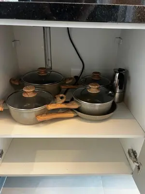 A cozinha ou kitchenette de Apartamento beach class Meireles Vista mar