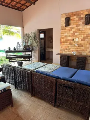 Uma cama ou camas num quarto em SWEET HOME Águas Belas