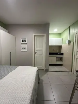 A cozinha ou kitchenette de Benfica Apart Hotel