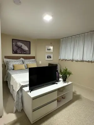 Uma cama ou camas num quarto em Benfica Apart Hotel