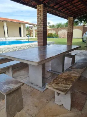 Comodidades para ténis de mesa em Casa Mar e Sol, Villa de plage marina do Morro Branco avec Piscine ou nas proximidades