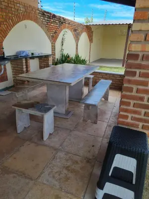 A planta de Casa Mar e Sol, Villa de plage marina do Morro Branco avec Piscine