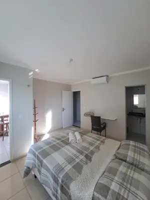 Uma cama ou camas num quarto em Apartamento Dúplex em Flecheiras