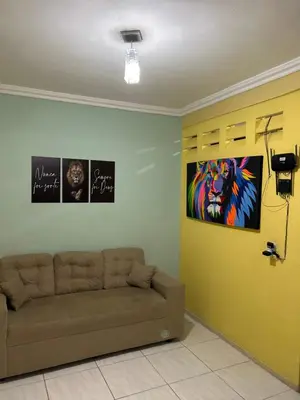 Uma área de estar em No melhor local da praia do futuro em fortaleza