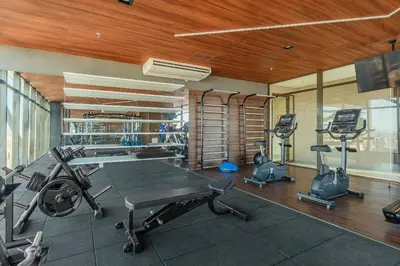 O centro de fitness e/ou as comodidades de fitness de Beach Class Meireles Fortaleza by Carpediem