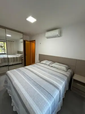 Uma cama ou camas num quarto em Montserrat em Guaramiranga, Ap 10