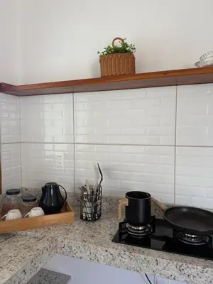 A cozinha ou kitchenette de Pousada Lagoa do Paraíso