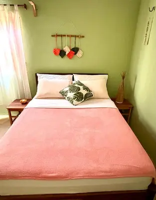 Uma cama ou camas num quarto em Casa Indigo Blue Jeri