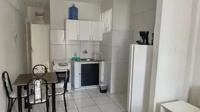 A cozinha ou kitchenette de Apartamento na Beira Mar de Fortaleza