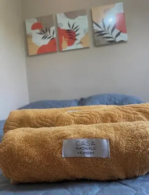 Uma cama ou camas num quarto em Apartamento completo e central! CASA DUNAS!