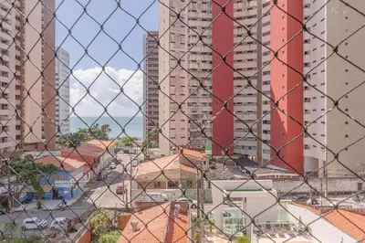 Uma vista geral de Fortaleza ou a vista da cidade a partir do apartamento