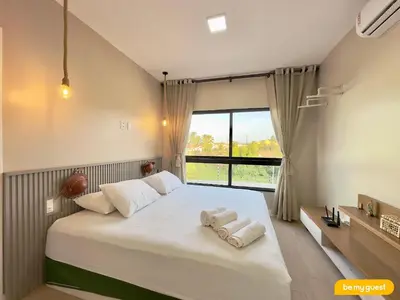 Uma cama ou camas num quarto em Bella Arte 2 Rooftop