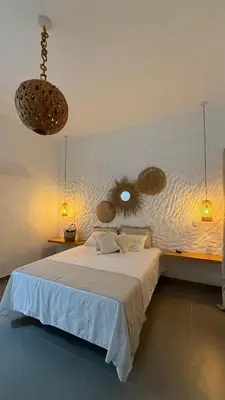 Uma cama ou camas num quarto em O Caminho das Dunas
