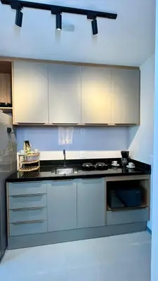 A cozinha ou kitchenette de Acorde com o Sol de Fortaleza Studio Charmoso no Meireles