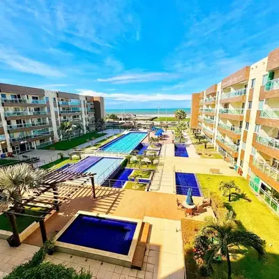 VG FUN 413 Praia Futuro Vista Mar Pé na Areia 2 quartos 2 wcs Imob Temporada