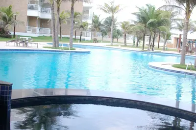 A piscina em ou perto de Apartamento Pé na Areia Porto das Dunas - Paraiso das Dunas