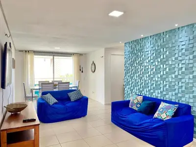 Uma área de estar em Sweet Home at the Beach - Next to Beach Park