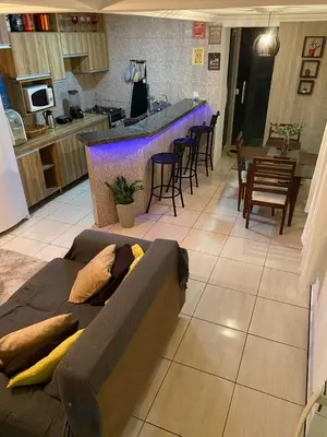 A cozinha ou kitchenette de Aparatmento aconchegante na praia do futuro ao lado do mar