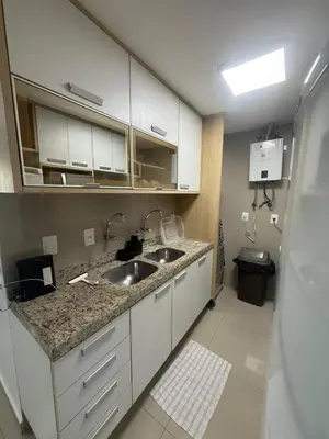 A cozinha ou kitchenette de Apt p 7 pessoas pé na areia com vista Mar