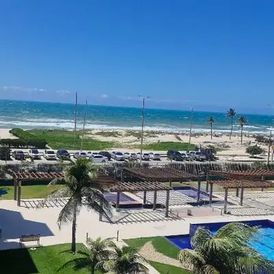 Apt p 7 pessoas pé na areia com vista Mar