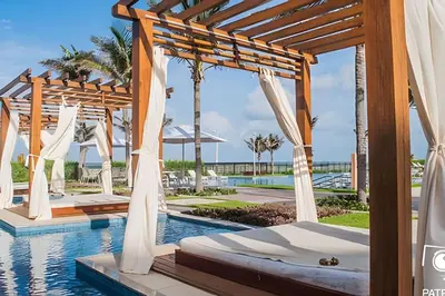 A piscina em ou perto de Luxo Beach Park-MANDARA-4 Quartos AR/TV-