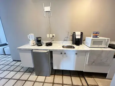 A cozinha ou kitchenette de 953 Golden flat beira mar 50m2 1 quarto