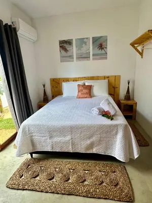 Uma cama ou camas num quarto em Kza da Paty Preá dEla