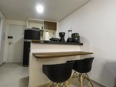A cozinha ou kitchenette de Flat 4 Pessoas 500m Praia Meireles Compact
