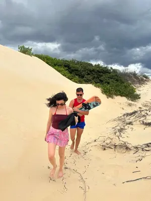 Os clientes hospedados em Chalé sítio Cumbe