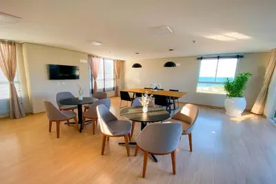 Uma televisão e/ou sistema de entretenimento em Apê na Praia do Futuro em Fortaleza - com Rooftop