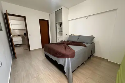 Uma cama ou camas num quarto em BP205 - Sol, mar e tranquilidade a 80 metros da praia do Cumbuco por Will