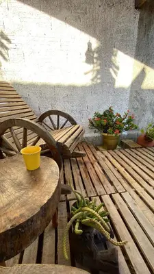 Uma varanda ou terraço em Preá Chalé Tsuru