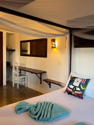Uma cama ou camas num quarto em Casa Kiteloop Icaraizinho