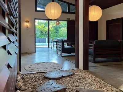 Uma área de estar em Casa Kiteloop Icaraizinho