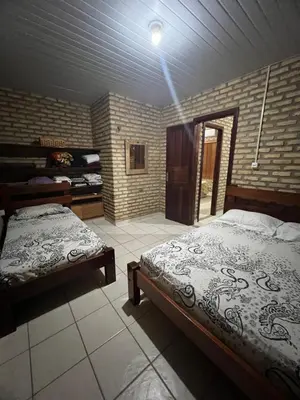 Uma cama ou camas num quarto em Casa de Praia em Flecheiras Ana