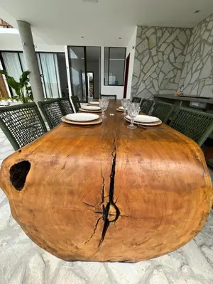 Uma área de estar em Casa Ventus - Arpoeiras Beach - Pé na Areia