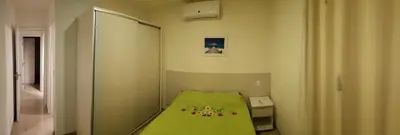 Uma cama ou camas num quarto em Apartamento cumbuco 201
