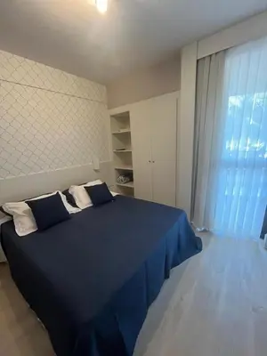 Uma cama ou camas num quarto em Beach Park com Vista Mar - Resort Completo - Administrado por Anfitrião