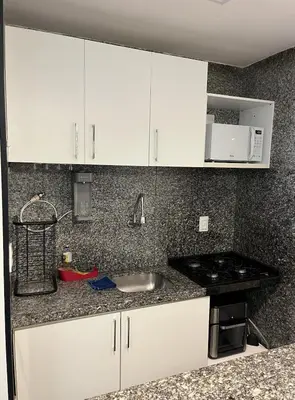 A cozinha ou kitchenette de Flat Beira Mar - Fortaleza
