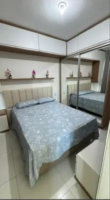 Uma cama ou camas num quarto em House in Eusébio condominium