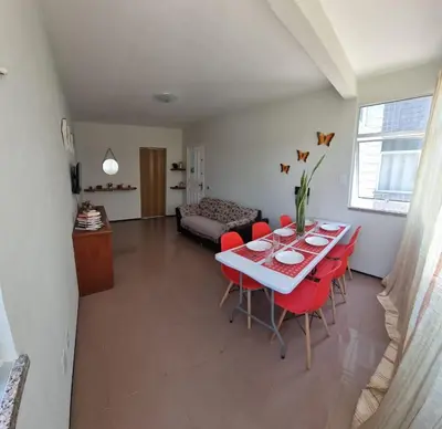 Uma área de estar em Praia do Futuro apartamento para amigos e familiares