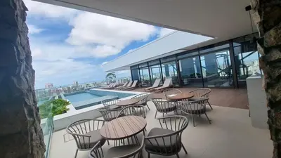 A piscina em ou perto de Apartamento Sofisticado Beach Class Beira Mar